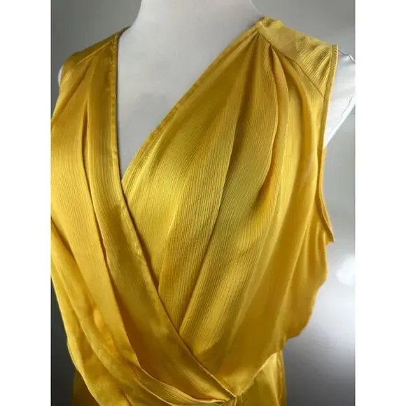NWT Melissa McCarthy Seven7 Drape Faux Wrap Sleeveless Satin Blouse Plus Size 2X - Picture 5 of 15